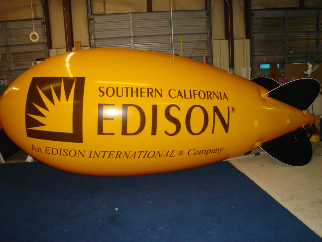 custom advertising blimp - 17 feet long with logo
